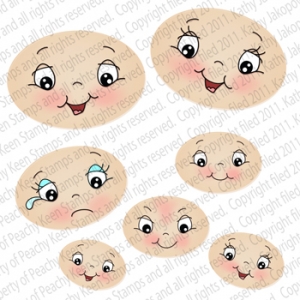 PK-450 Wide Eyed Kids Face Assortment